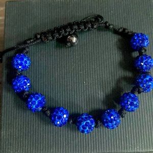 Blue rhinestone ball Bracelet